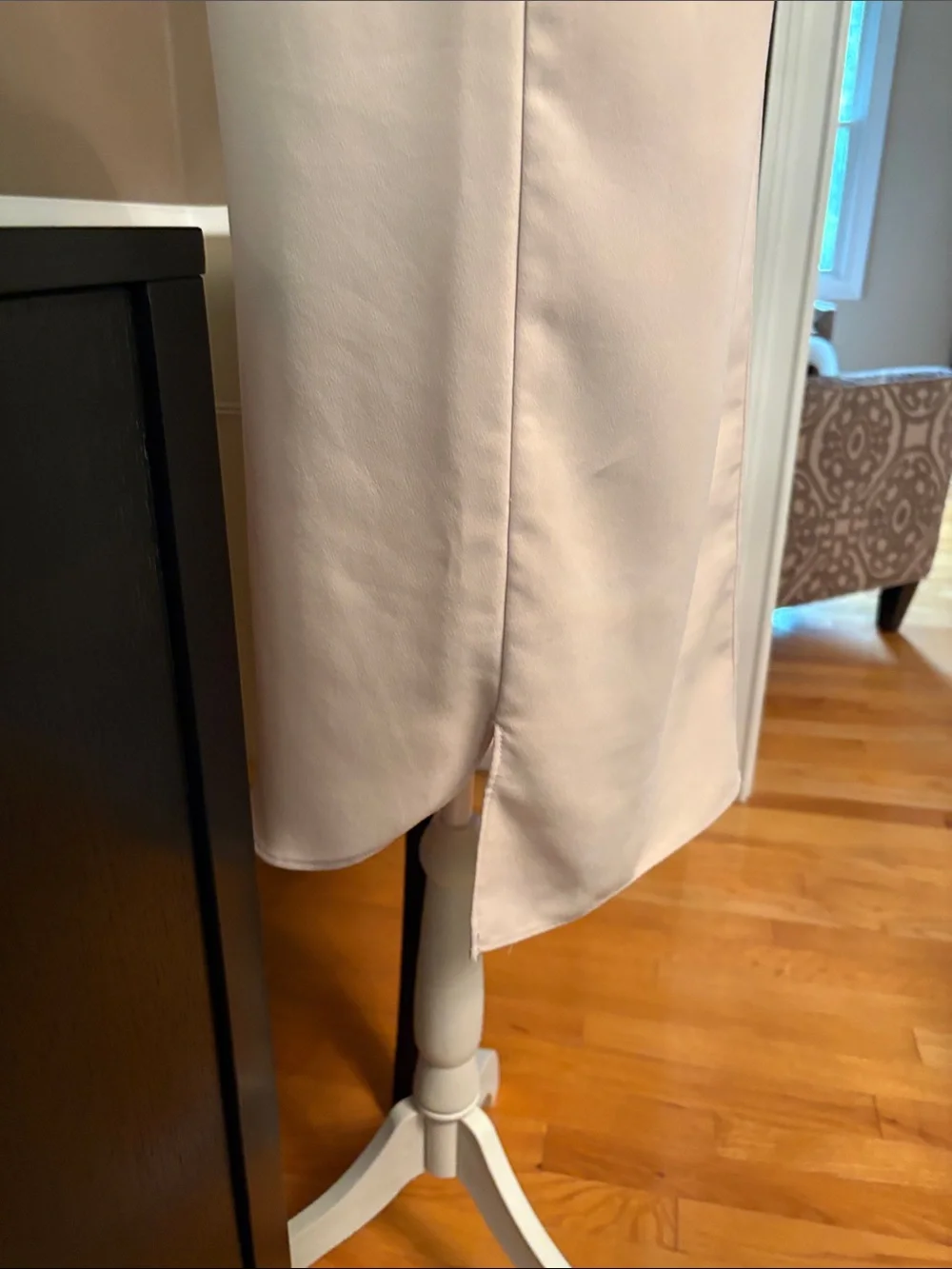 Zara Pale Blush V-Neck Mini Dress - Picture 4 of 6